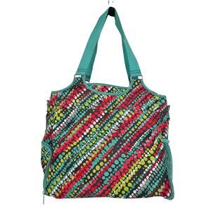 Thirty One All Pro Tote Bag Multi Graffiti Dot Gym Travel Yoga Pool Beach Diaper